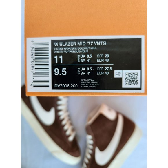 MEN\'S NIKE BLAZER MID 77 VINTAGE BROWN WHITE DV7006-200 main image 4